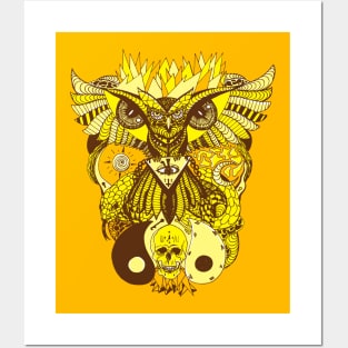 Sorange Owl And Ageless Skull Posters and Art